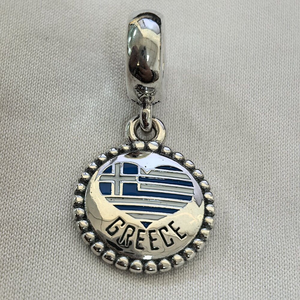 Pandora GREECE Exclusive Charm Pendant, S925 Silver Jewelry
